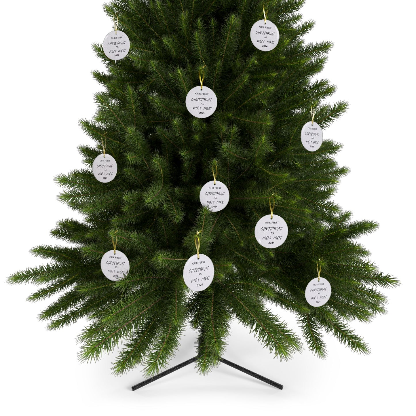 Christmas Glass Ornaments - Our First Christmas as Mr and Mrs