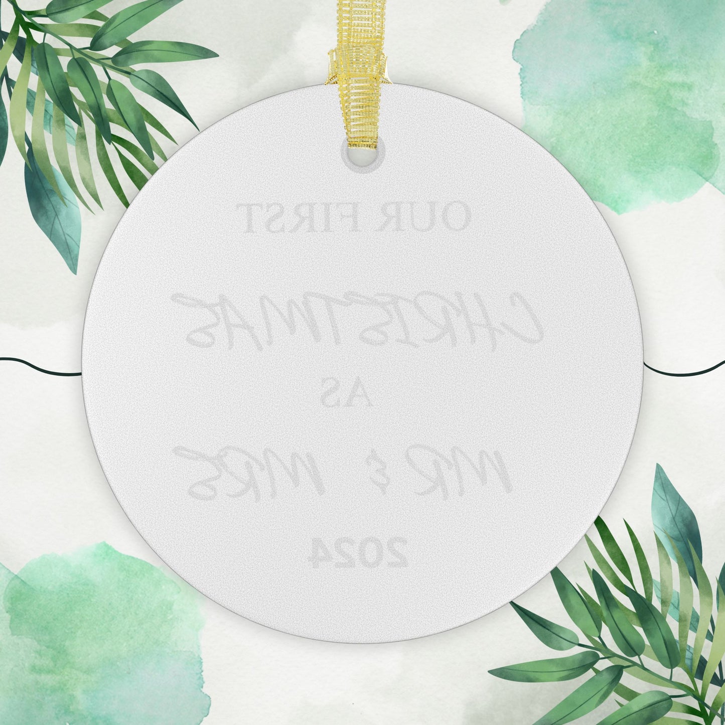 Christmas Glass Ornaments - Our First Christmas as Mr and Mrs