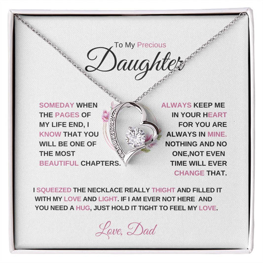 To My Precious Daughter | Love Dad Necklace